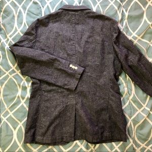 Casual blue linen blazer